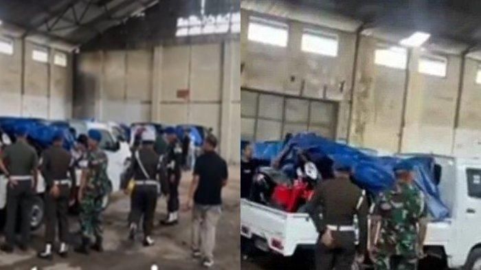 Penggerebekan gudang Balkir Pusziad Buduran, Sidoarjo, Jawa Timur sebagai penyimpanan motor dan mobil malingan