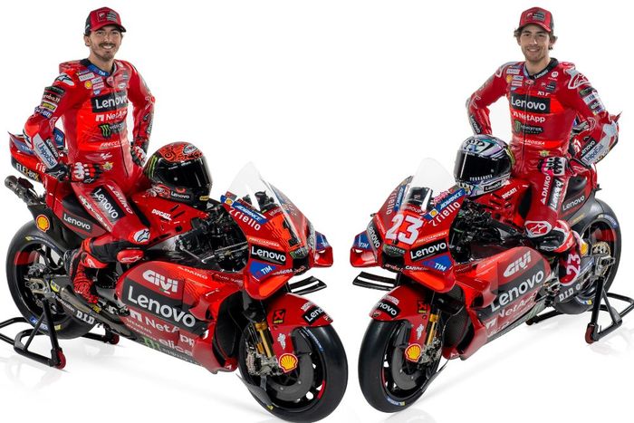 Livery tim Ducati Lenovo MotoGP 2024, bersama Pecco Bagnaia dan Enea Bastianini