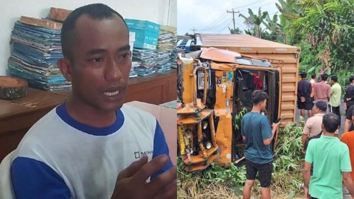 Sopir truk maut di Simalungun yang ditetapkan jadi tersangka.