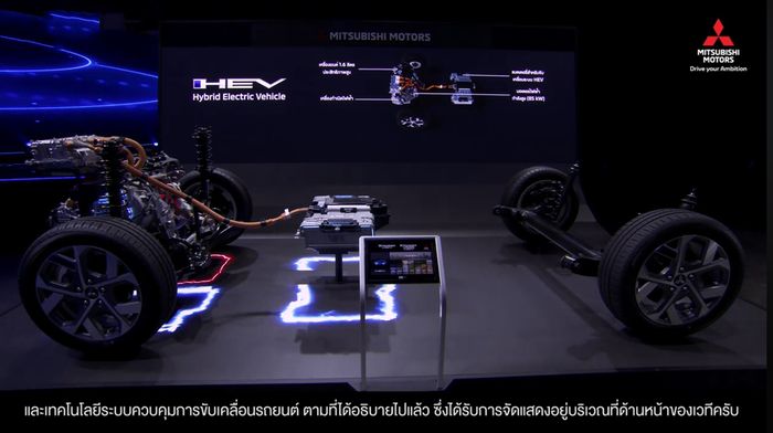 Komponen hybrid Mitsubishi Xpander HEV.