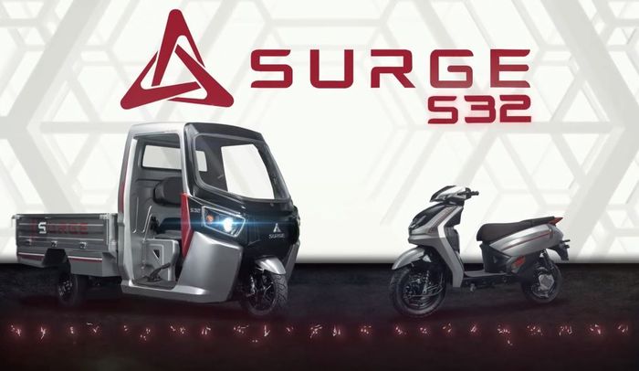 detail tampilan mode auto rickshaw dan skuter listrik Hero Surge S32
