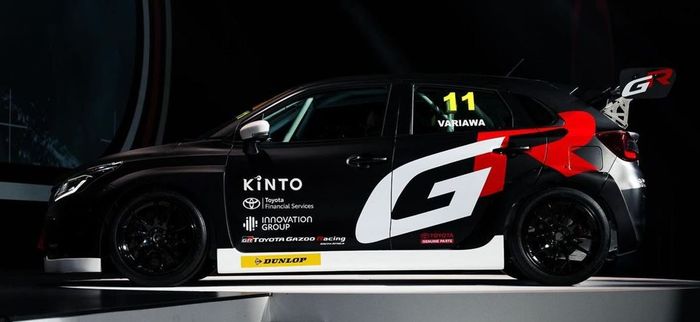 livery hitam Gazoo Racing 2024 juga terpasang di hactback balap ini