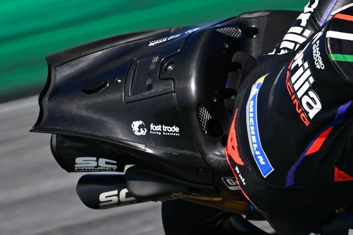 Buritan baru di motor Aprilia MotoGP tanpa dilengkapi winglet