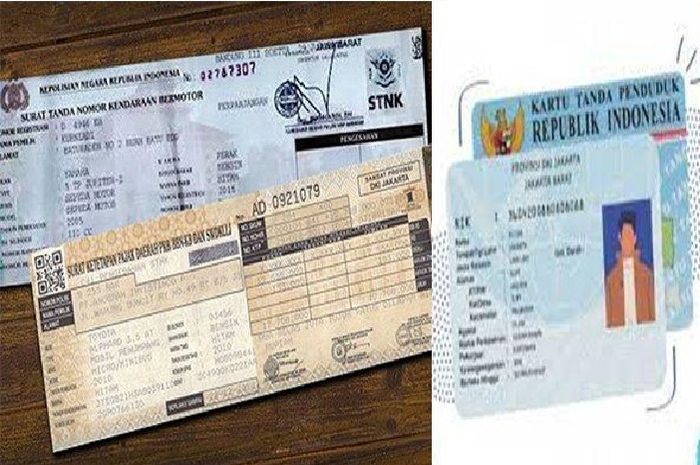 Ilustrasi STNK dan KTP sebagai dokumen yang harus dibawa saat bayar pajak motor di Alfamart.