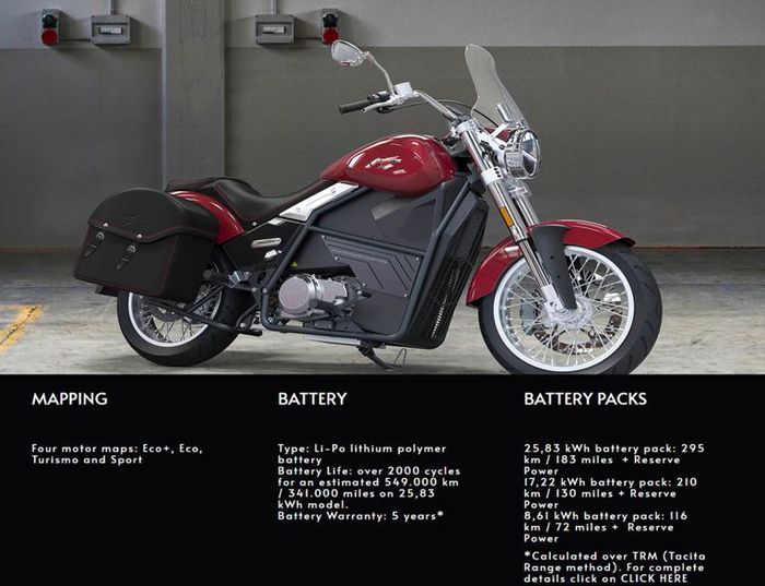 opsi baterai Tacita T-Cruise Turismo