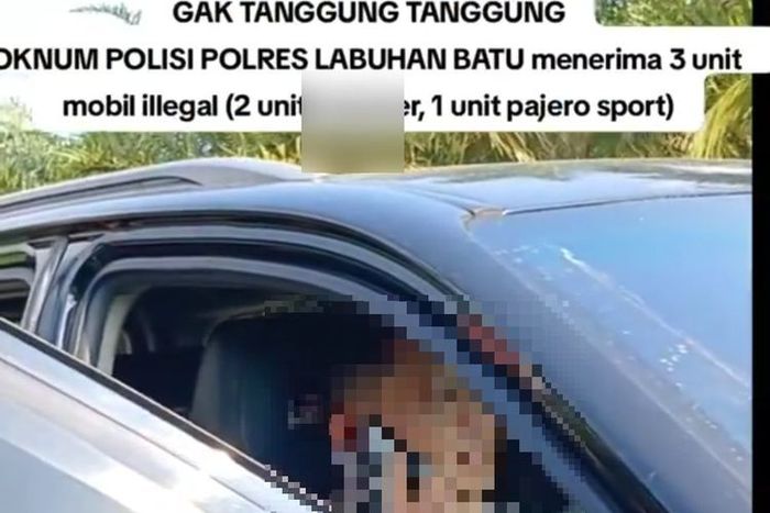 Aipda A, anggota Polres Labuhanbatu, Sumatera Utara saat dicegat beberapa orang terkait Toyota Fortuner seharga Rp 150 juta