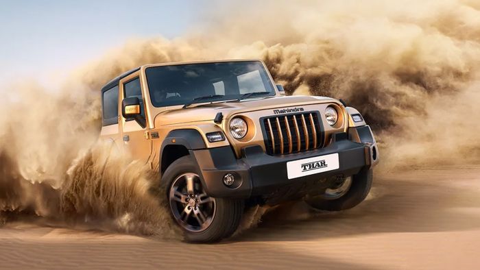 Mahindra Thar Earth Edition mendapatkan eksterior berwarna cokelat gurun.