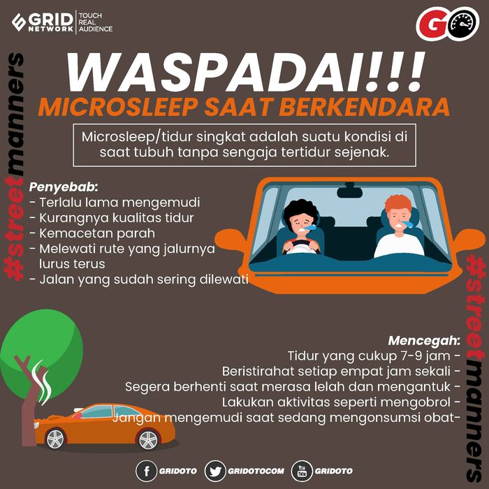 Street Manners bahaya microsleep saat berkendara motor atau mengemudi mobil
