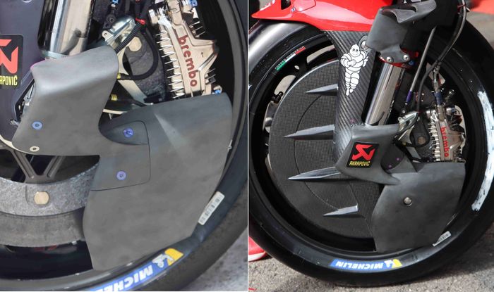Upgrade aerodinamika di bagian fender depan KTM RC16, ada perbedaan dengan yang sempat dibawa di Sepang