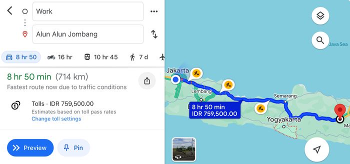 Sekali tangki penuh, Suzukim Ertiga Hybrid bisa sampa  lokasi Alun-Alun Jombang, Jawa Timur