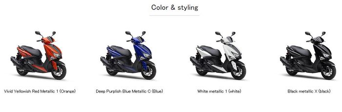 pilihan warna Yamaha Cyguns Gryphus 2024