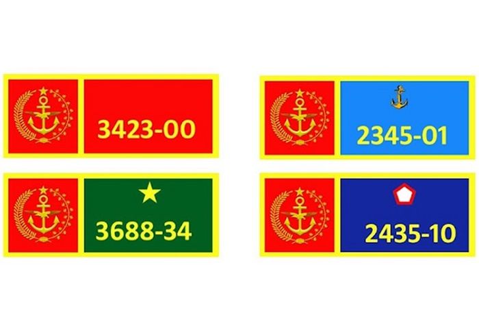 Beda warna pelat nomor kendaraan dinas TNI