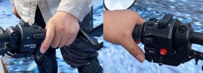 perpindahan gigi dilakukan dari sakelar di handlebar kiri