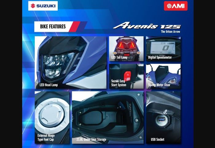 fitur Suzuki Avenis 125