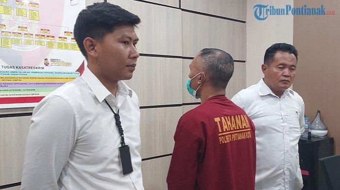 Dani (52), tukang parkir liar yang bertikai dengan manajer Alfamart Jl Gusti Hamzah (Pancasila) kota Pontianak, Kalimantan Barat ditetapkan tersangka dan terancam 2 tahun penjara