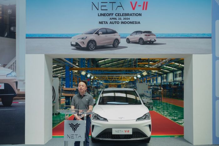 Neta V-II jadi mobil listrik pertama Neta yang dirakit di Indoesia.