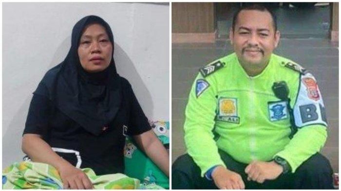 Kolase foto Novita Husain dan Brigadir Ridhal Ali Tomi.