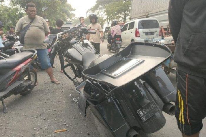 Polisi benarkan Harley-Davidson bodong terlibat kecelakaan di Probolinggo, Jawa Timur, Minggu (28/4/2024).