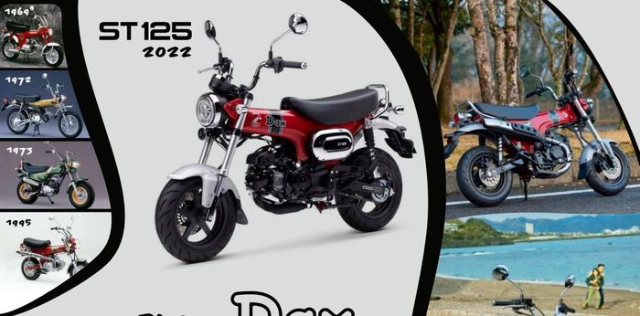 detail tampilan Honda ST125 Dax yang terinspirasi dari Honda ST50 dan ST70