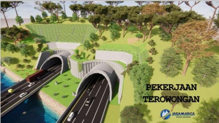 Sketsa terowongan tol Jogja-Bawen di kawasan Jambu, kabupaten Semarang, Jawa Tengah