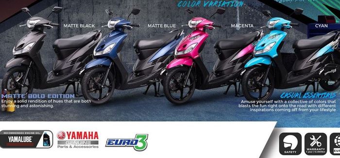 pilihan warna Yamaha Mio Sporty di Filipina