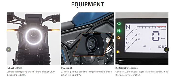 sejumlah fitur di Zontes C125