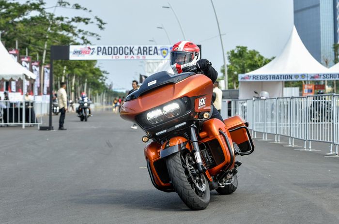 Salah satu peserta HOGERS Indonesia Drag Race of National Event 2 (HI-DRONE2).