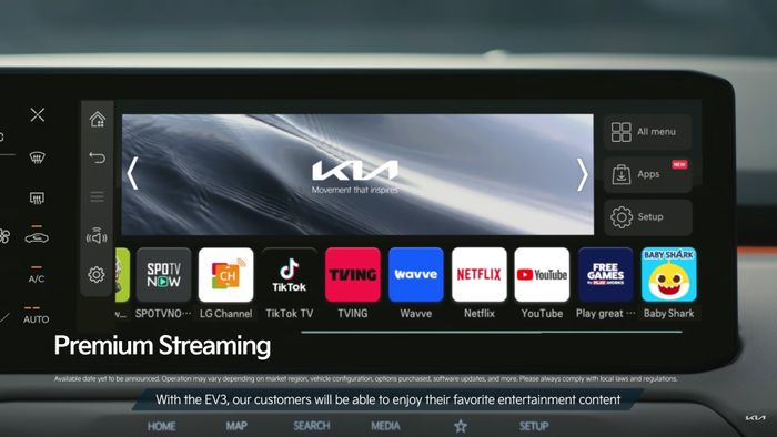 Premium Streaming sudah tersedia di Kia EV3.