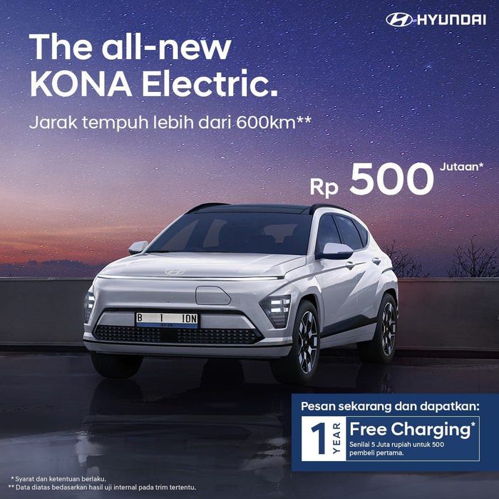 Pre-booking All New KONA Electric 2024 dibuka hari ini (3/6/2024)