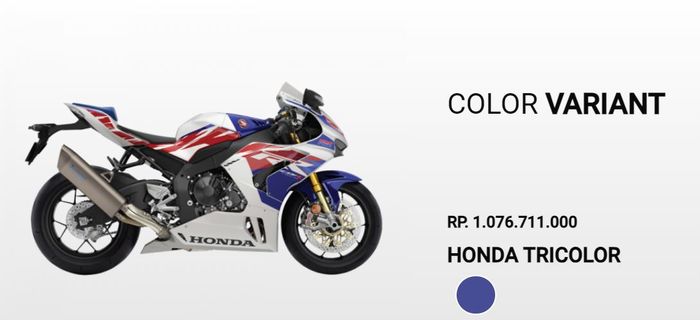 harga Honda CBR1000RR-R Fireblade SP di website Honda BigBike