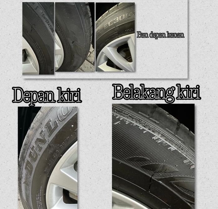 Dunlop Enasave bawaan Innova Zenix Pecah di beberapa bagian