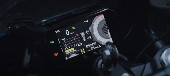 bocoran tampilan panel instrumen CFMoto 500SR Voom