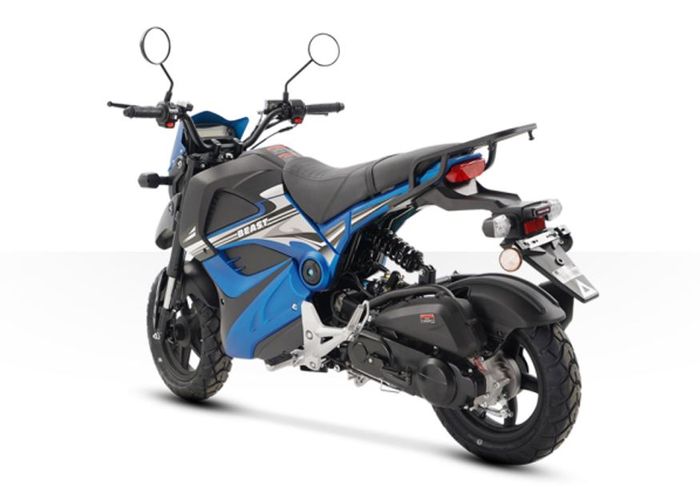 suspensi belakang pakai monoshock mirip motor trail betulan