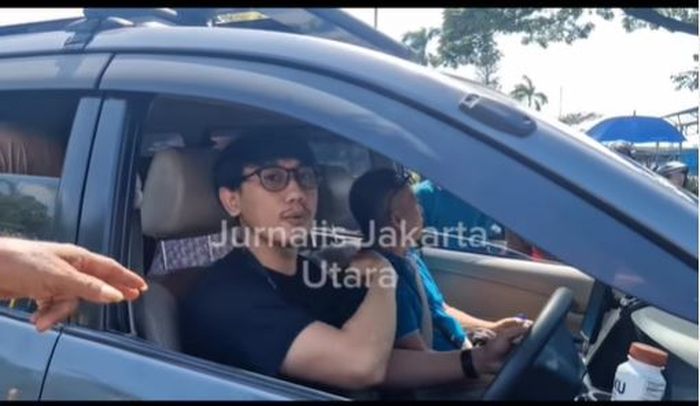 Pengemudi Toyota Avanza yang nyaris seret wanita pengemudi Hyundai Creta di Jl Lodan Raya Ancol, Pademangan, Jakarta Utara