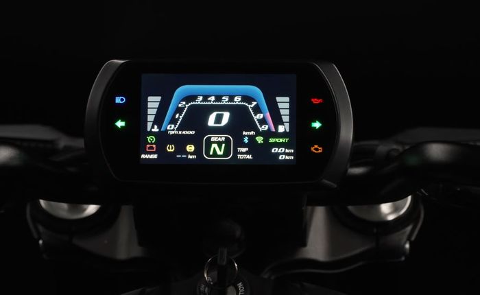 tampak muka panel instrumen digitalnya