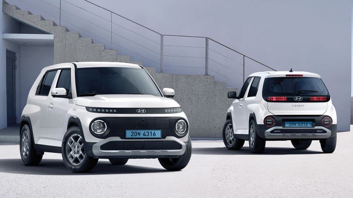 Hyundai Casper Electric warna Atlas White gloss.