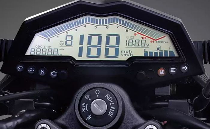 tampilan panel instrumen SYM NHX 125