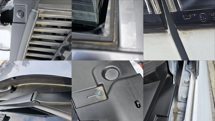 Sejumlah bagian BYD Dolphin milik Wahyu Tanuwidjaja yang masih banyak kotoran dan debu menumpuk.