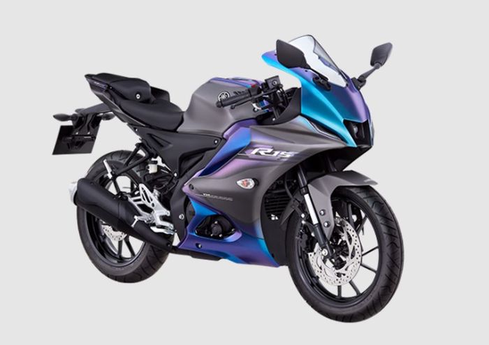 detail tampilan Yamaha R15 warna Indigo Gray