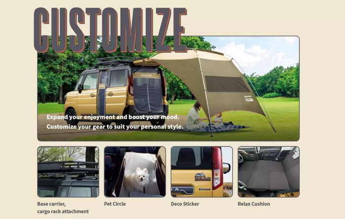 aksesori tambahan Spacia Gear untuk berkemah