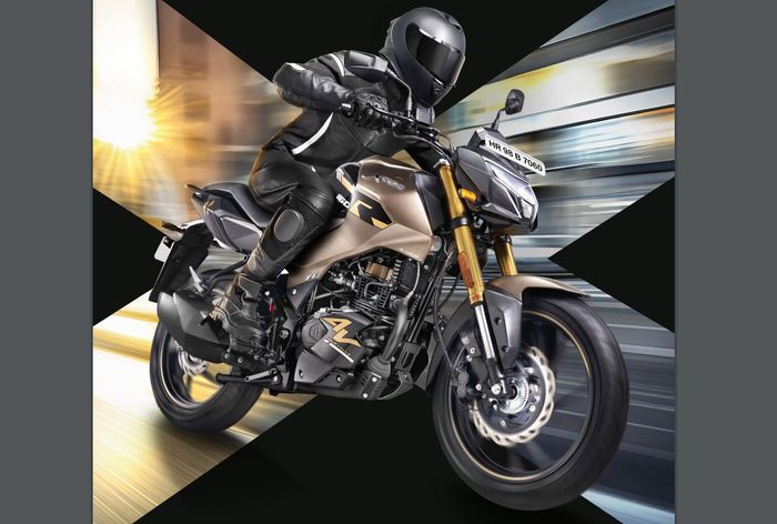 detail tampilan Hero Xtreme 160R 4V dengan warna baru Kevlar Brown