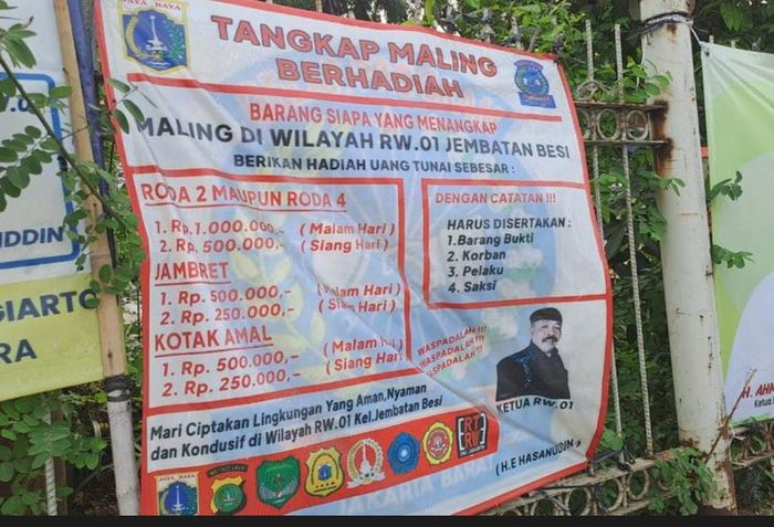Sayembara buat warga yang menangkap maling kendaraan