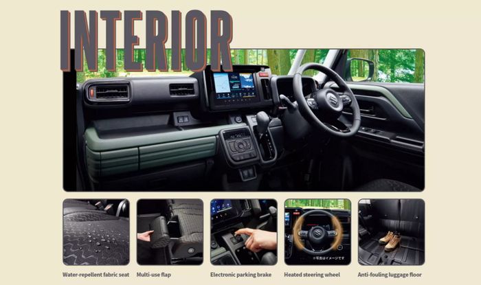 tampilan interior Suzuki Spacia Gear