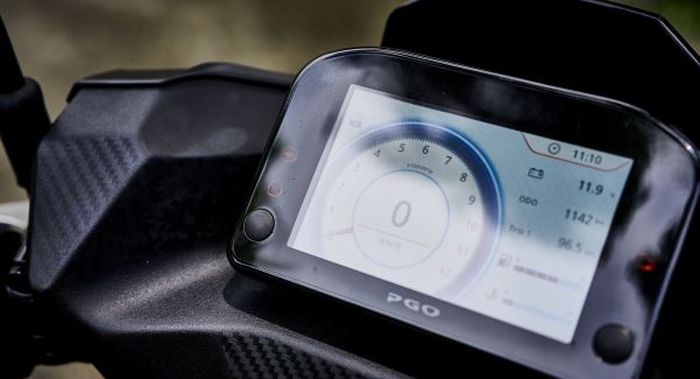 PGO TIG sudah dilengkapi panel instrumen digital