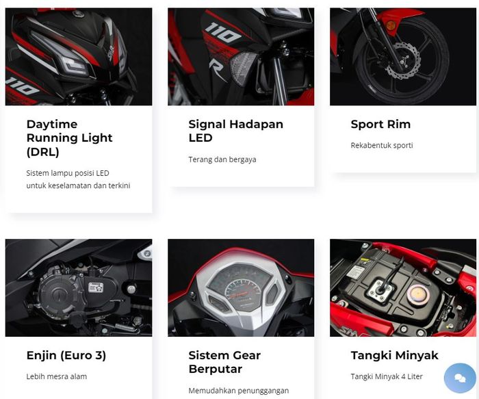 sudah dilengkapi DRL dan lampu sein LED yang memberikan visibilitas optimal