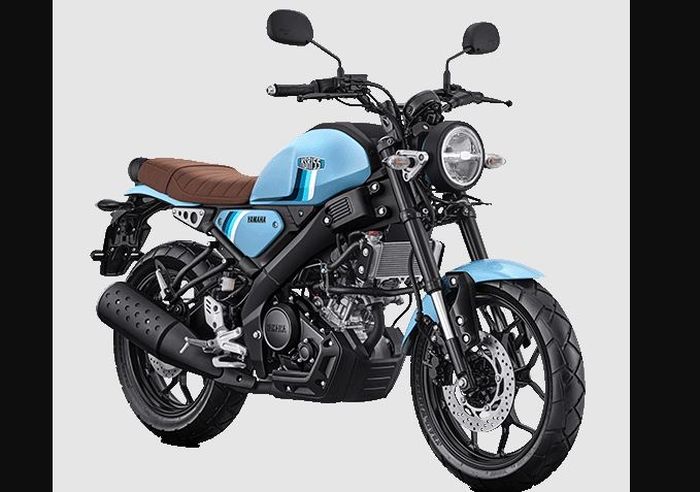 detail tampilan Yamaha XSR 155 warna Light Blue Wanderlust