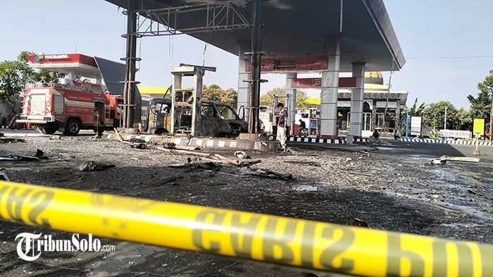Kondisi SPBU 44.571.05 Colomadu, Karanganyar, Jawa Tengah usai terbakar hebat akibat Daihatsu Luxio
