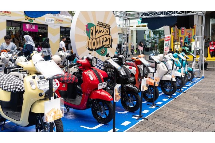 Deretan skuter yang sudah dimodifikasi di Fazzio Modifest 2024.