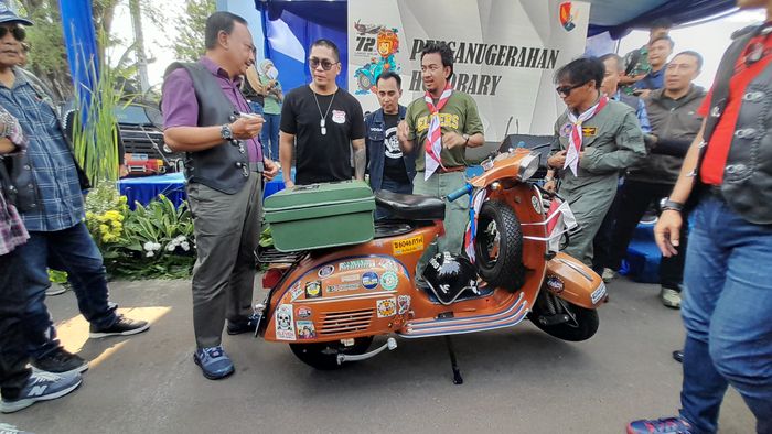 Kegiatan pelepasan rider Yohanes Mustamu di Lanud Halim Perdanakusuma