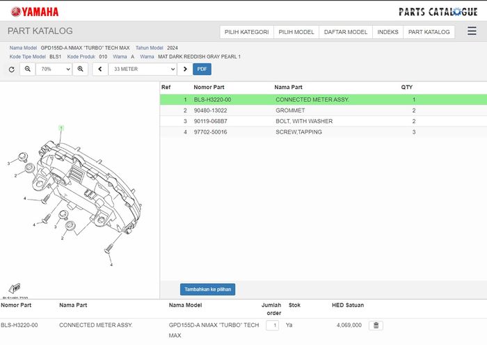 Panel instrumen TFT yang support Garmin Street Cross ini memiliki harga eceran yang direkomendasikan Rp 4.069.000.